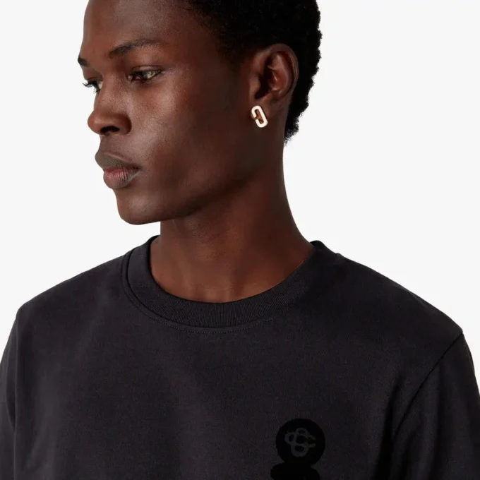 T-shirt a maniche corte con logo Squash in floccato