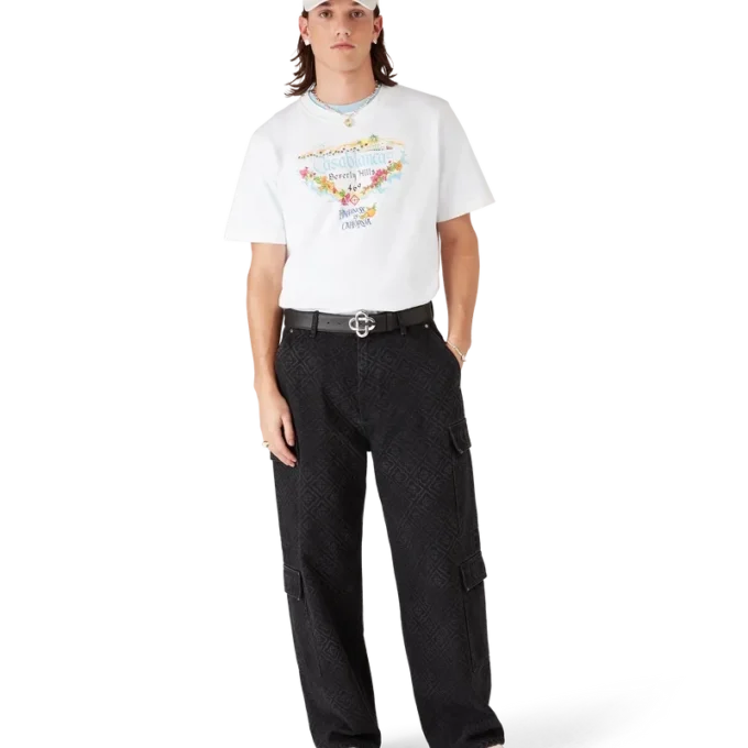 T-shirt a maniche corte con logo stampato Los Angeles Store