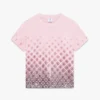 T-shirt a maniche corte con monogramma sfumato color melanzana