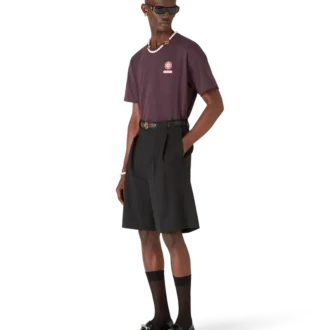 T-shirt a maniche corte con toppa con logo