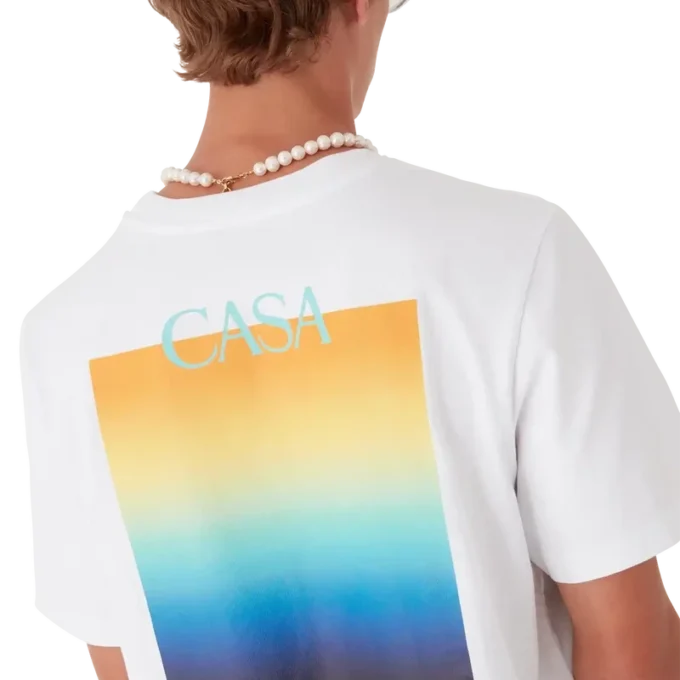 T-shirt a maniche corte Gradient Square in pantaloncini