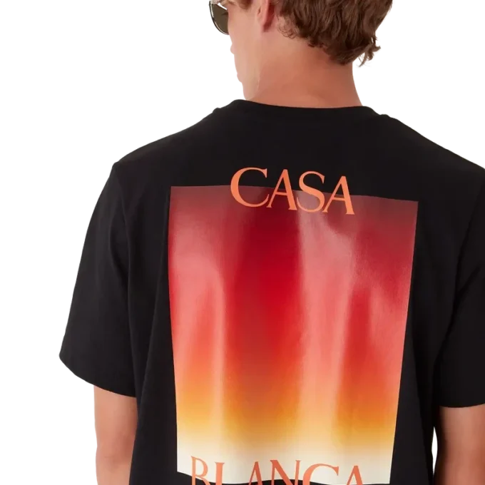 T-shirt a maniche corte Gradient Square in pantaloncini