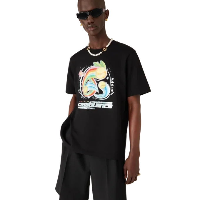 T-shirt a maniche corte Manga Tennis Ball in pantaloncini