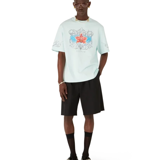 T-shirt a maniche corte oversize Blades in pantaloncini