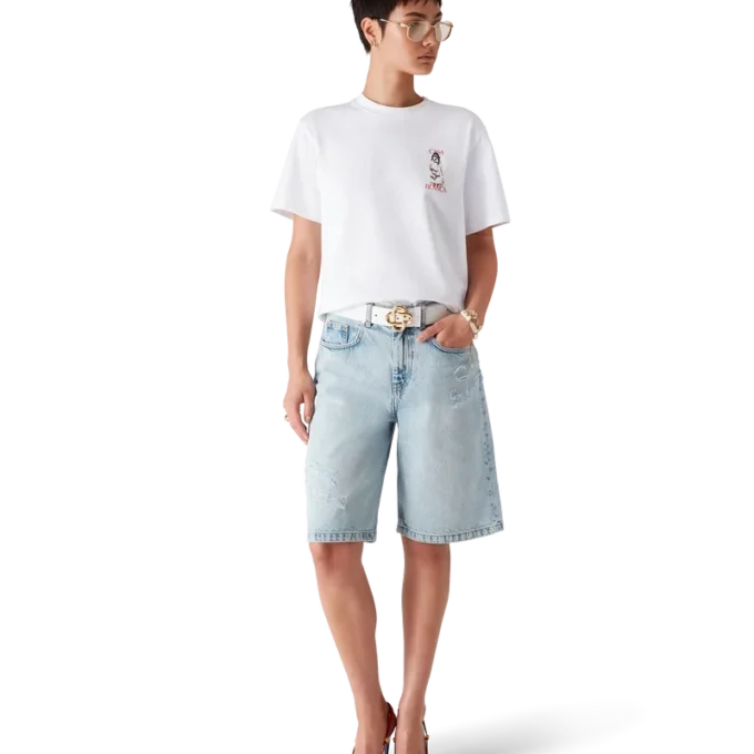 T-shirt a maniche corte Tennis Girl in pantaloncini