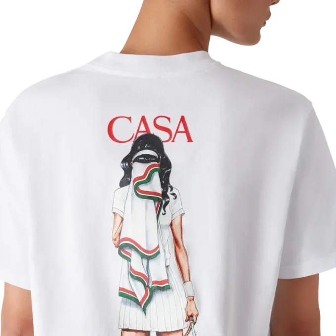 T-shirt a maniche corte Tennis Girl in pantaloncini