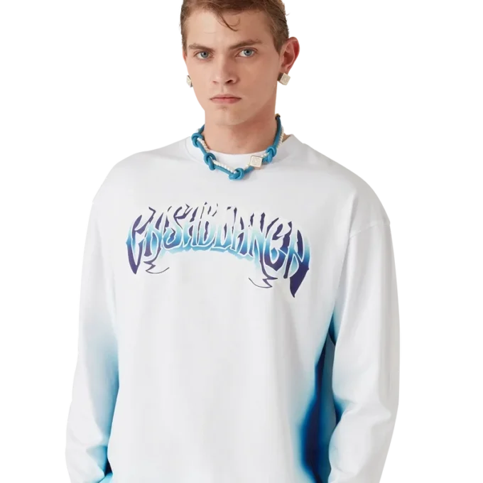 T-shirt a maniche lunghe Blue Fade