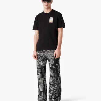 T-shirt a pantaloncini Black Tennis Landscape