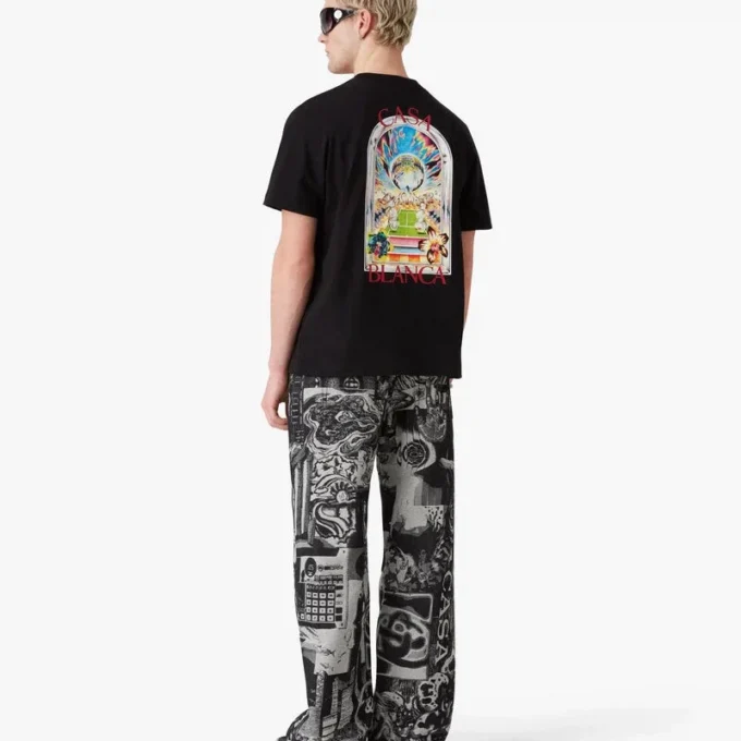 T-shirt a pantaloncini Black Tennis Landscape