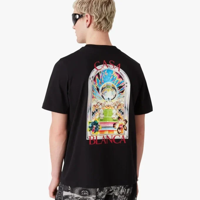 T-shirt a pantaloncini Black Tennis Landscape