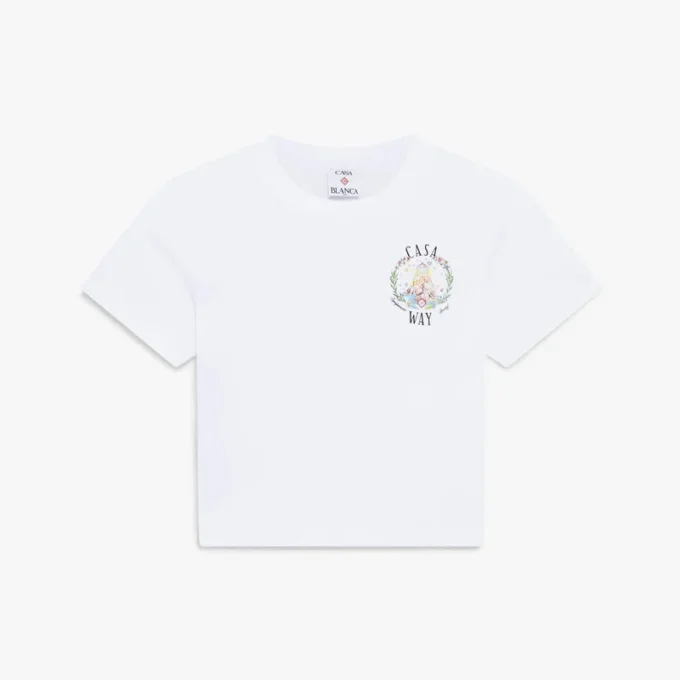 T-shirt a pantaloncini Casa Way Baby bianca