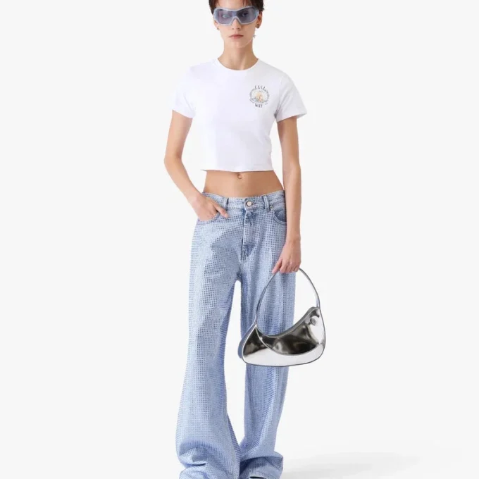 T-shirt a pantaloncini Casa Way Baby bianca