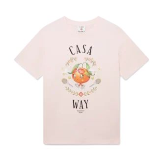 T-shirt a pantaloncini con mascotte arancione Casa Way