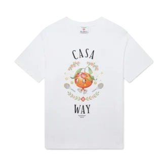 T-shirt a pantaloncini con mascotte arancione Casa Way