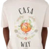 T-shirt a pantaloncini con mascotte arancione Casa Way
