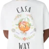 T-shirt a pantaloncini con mascotte arancione Casa Way