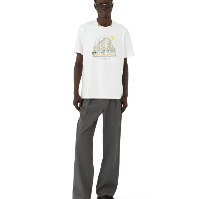 T-shirt a pantaloncini con stampa Paris Store