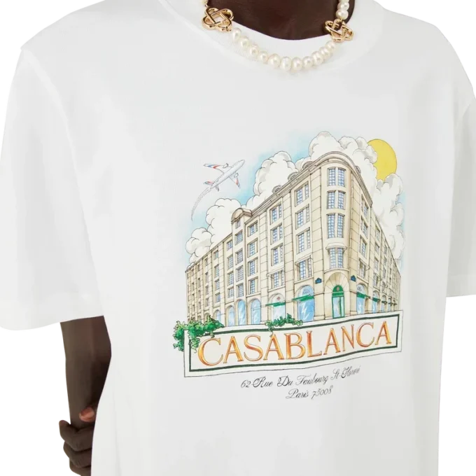 T-shirt a pantaloncini con stampa Paris Store