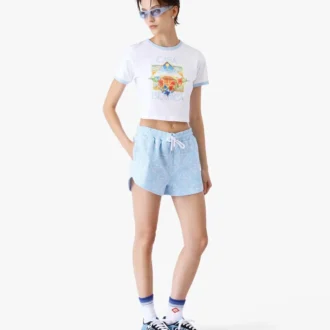 T-shirt a pantaloncini Tennis Landscape Ringer per neonati