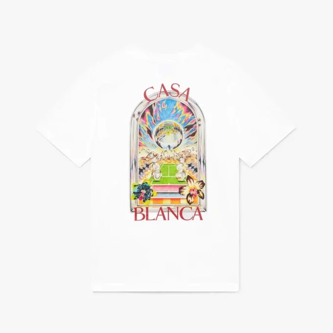 T-shirt a pantaloncini White Tennis Landscape