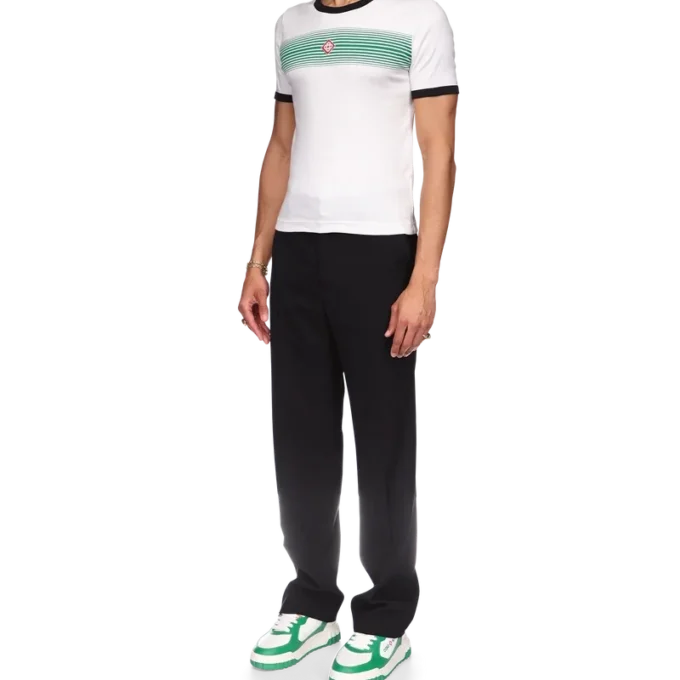 T-shirt a righe sfumate