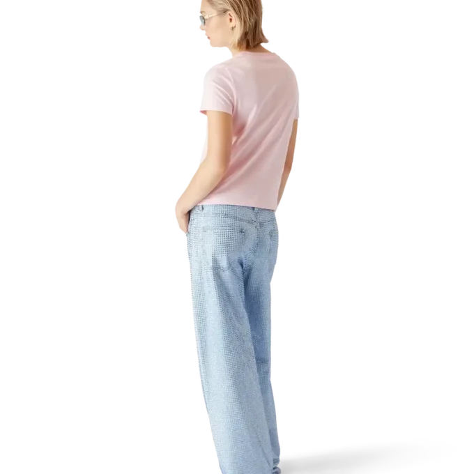 T-shirt aderente a pantaloncini con smiley aerografato