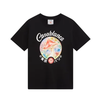 T-shirt con emblema a forma di fungo