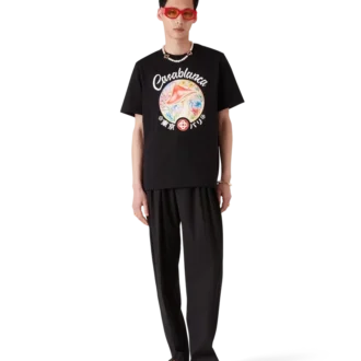 T-shirt con emblema a forma di fungo