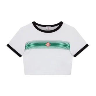 T-shirt con strisce sfumate