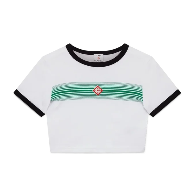 T-shirt con strisce sfumate