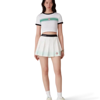 T-shirt con strisce sfumate