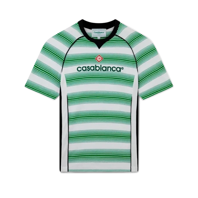 T-shirt da calcio con pannelli a strisce sfumate