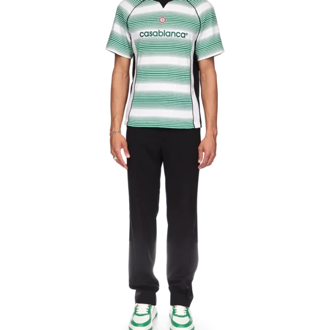 T-shirt da calcio con pannelli a strisce sfumate