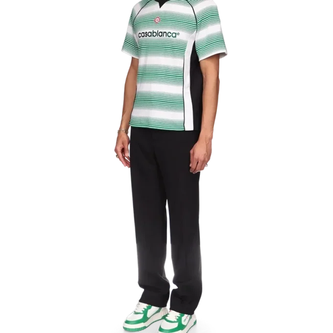 T-shirt da calcio con pannelli a strisce sfumate