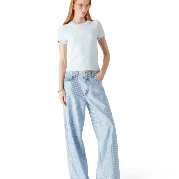 T-shirt da donna in velluto a pantaloncini