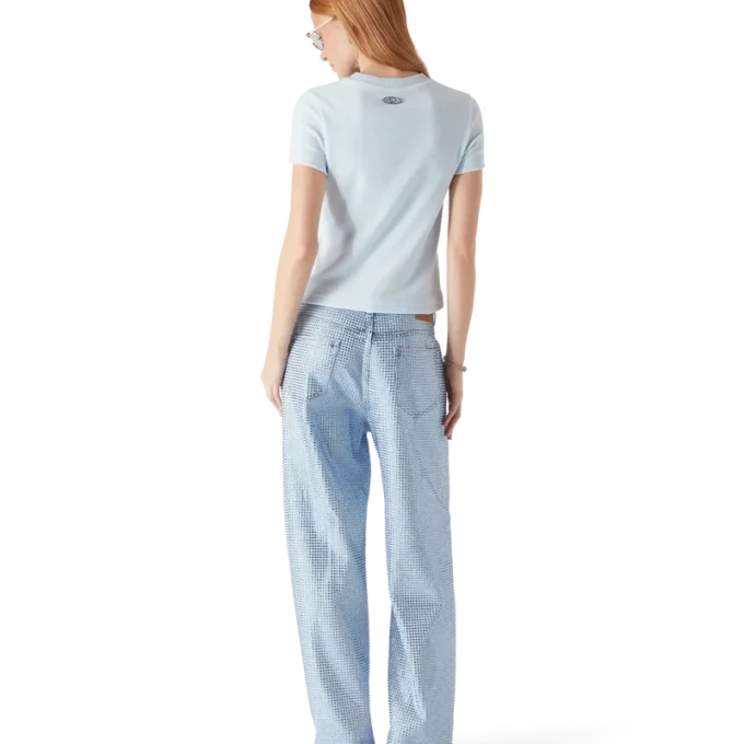 T-shirt da donna in velluto a pantaloncini