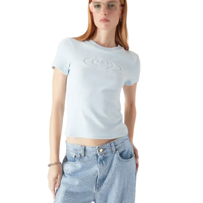 T-shirt da donna in velluto a pantaloncini