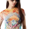 T-shirt in rete tie-dye Surf Trip