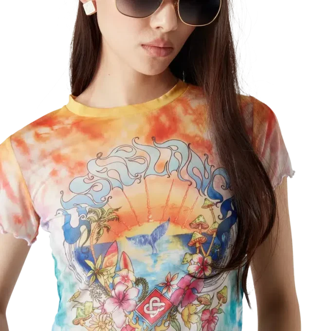 T-shirt in rete tie-dye Surf Trip