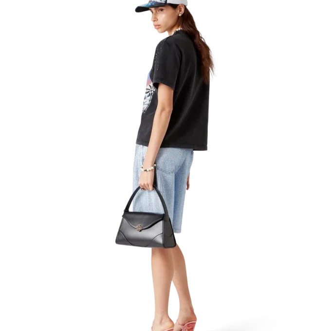 T-shirt La Pramonition con decorazioni in cristallo