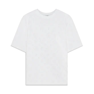 T-shirt oversize a maniche corte con monogramma applicato