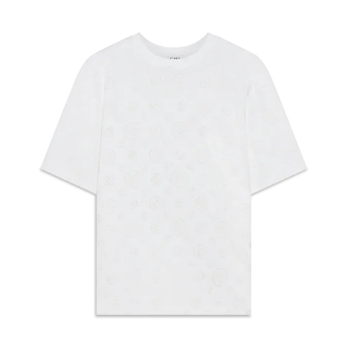 T-shirt oversize a maniche corte con monogramma applicato