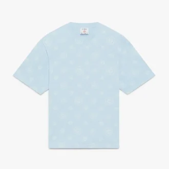 T-shirt oversize a maniche corte con monogramma applicato