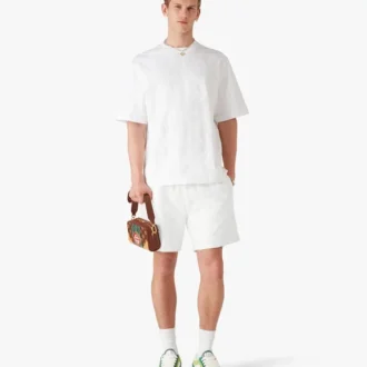 T-shirt oversize a maniche corte con monogramma applicato