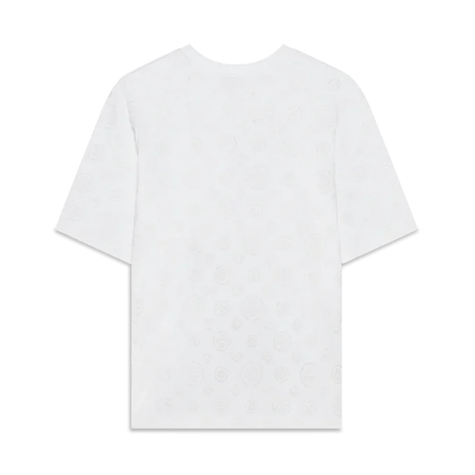 T-shirt oversize a maniche corte con monogramma applicato