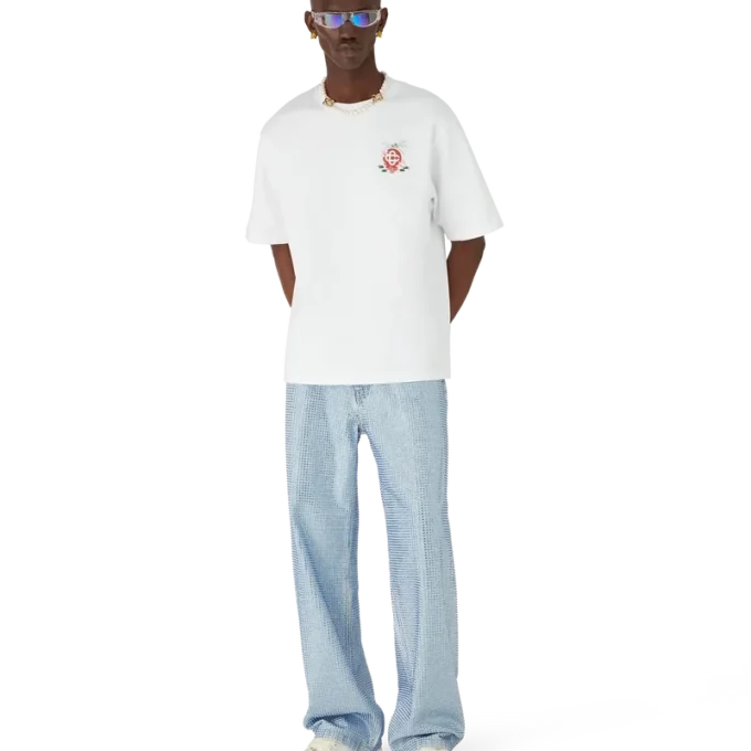 T-shirt oversize a maniche corte con motivo floreale Dragonfly