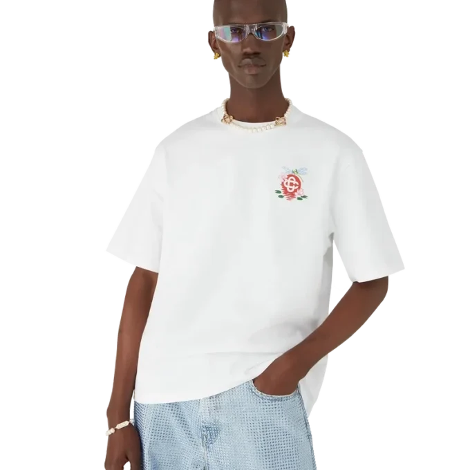 T-shirt oversize a maniche corte con motivo floreale Dragonfly