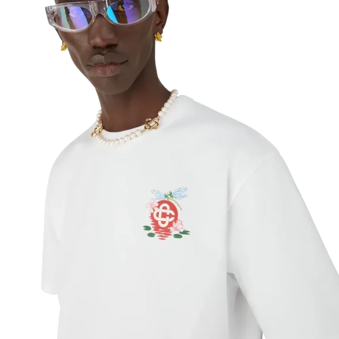 T-shirt oversize a maniche corte con motivo floreale Dragonfly