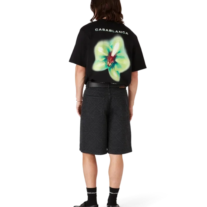 T-shirt oversize a maniche corte Glitch Orchid