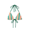 Top bikini a fascia a righe